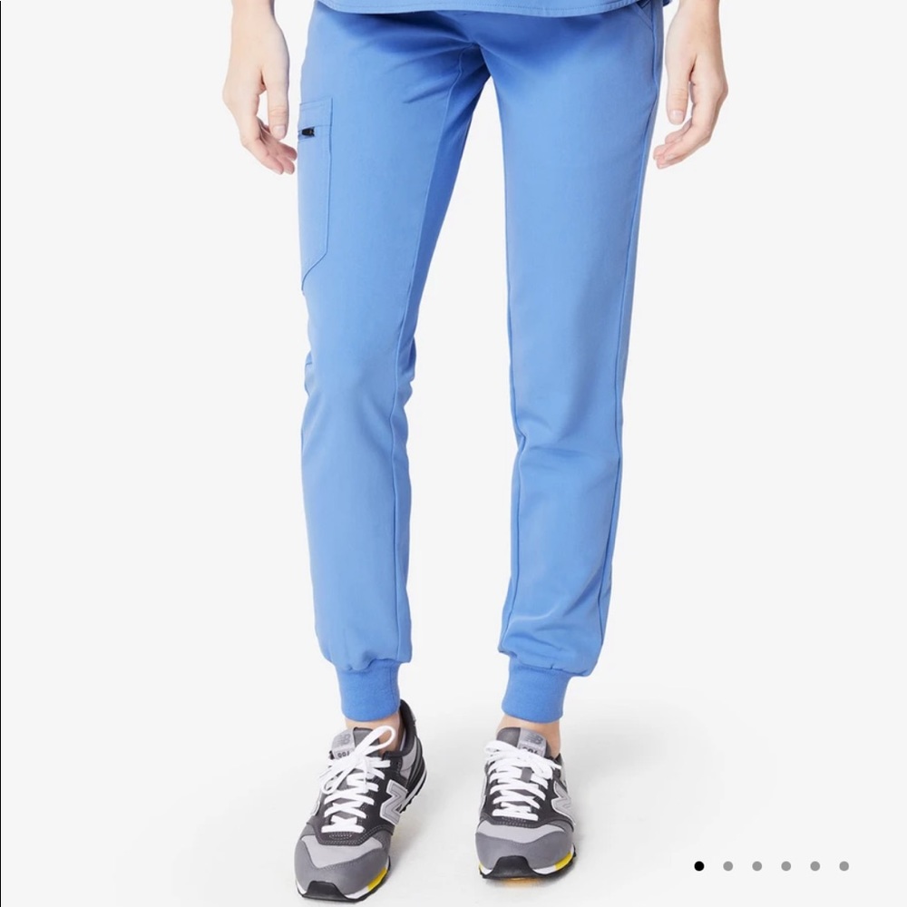Figs Zamora Jogger Scrub Pants- Cecil Blue.